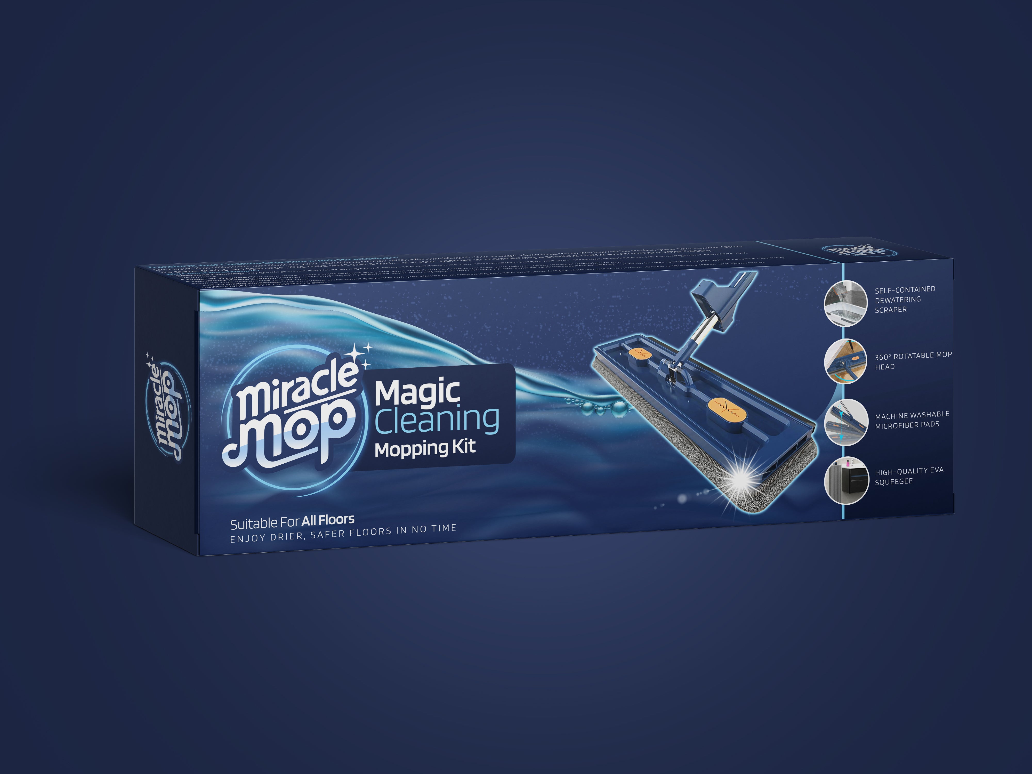 MiracleMop™ | Magic Cleaning Mop (+2 Free Microfiber Cloths)